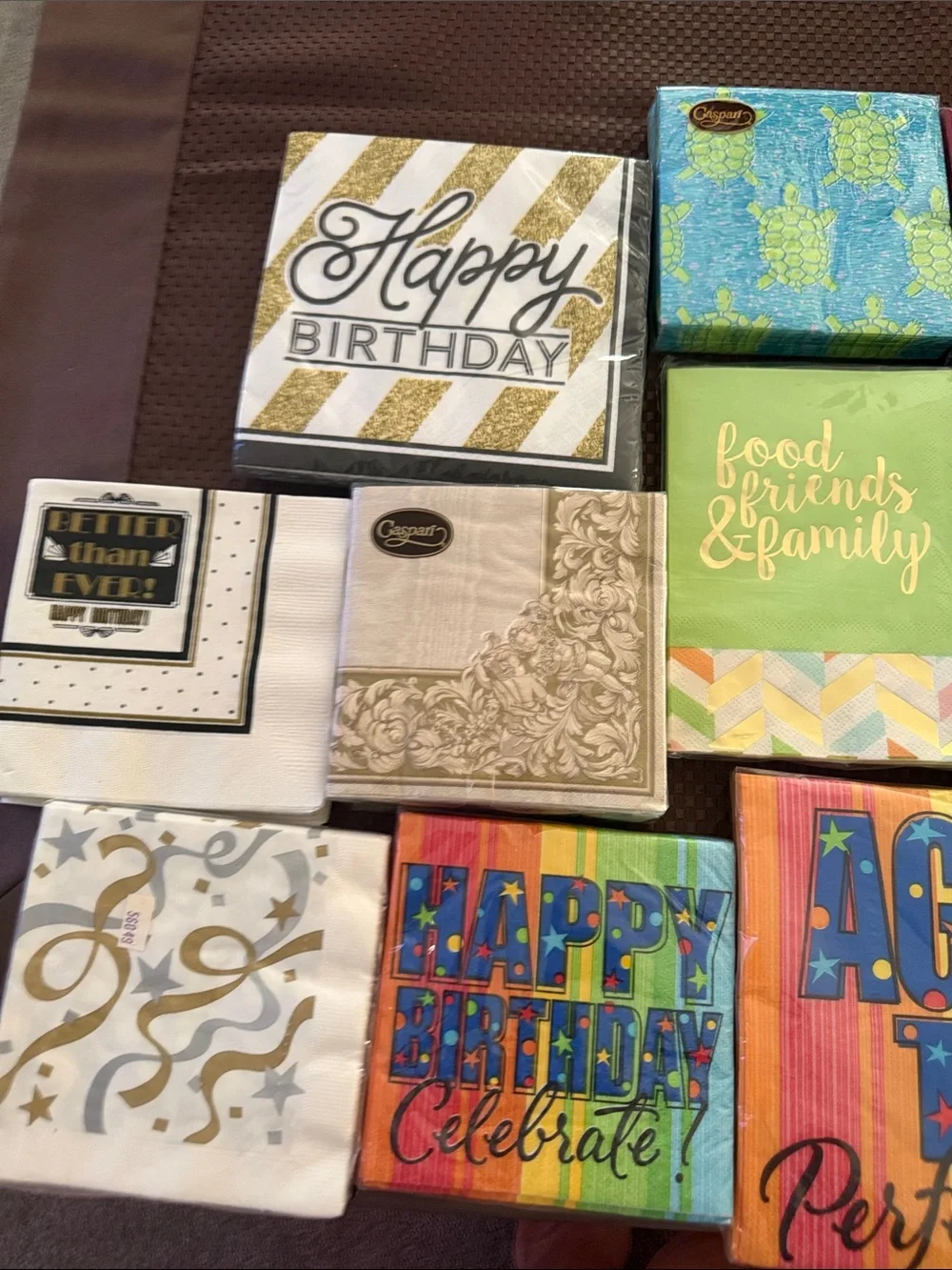 Lot of Vintage (mostly) Paper Party Cocktail and Lunch Napkins Caspari & others